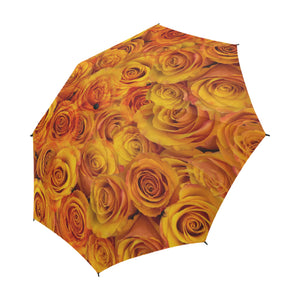 Grenadier Tangerine Roses Semi-Automatic Foldable Umbrella