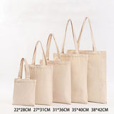 6 Sizes Shopper Tote Canvas Reusable Eco-Friendly Cloth Foldable Bags