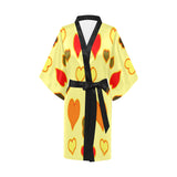 Hearts Pattern Kimono Robe