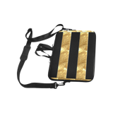 Black Gold Stripes Laptop Handbags 13"