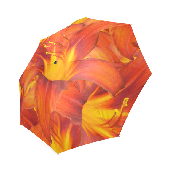 Orange Daylilies Foldable Umbrella