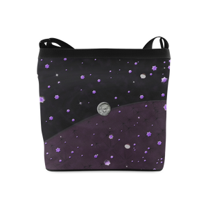 Lost Midnight Charcoal Stars Crossbody Bags (Model 1613)