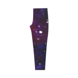 Midnight Blue Purple Galaxy Capri Legging (Model L02)