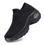 Women Flat Slip on Platform Breathable Mesh Sock Sneakers Shoes