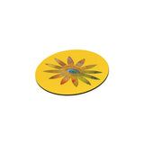 Yellowish Eyeflower Round Coaster