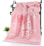 LDAJMW Cotton Gauze Adult Cartoon Bath Beach Textile Large Thick Towel