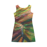 Abstract Colorful Glass Bateau A-Line Skirt (D21)
