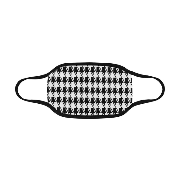 Black White Houndstooth Mouth Mask