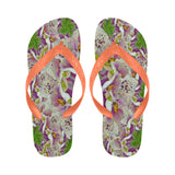 Digitalis Purpurea Flora Flip Flops for Men/Women (Model 040)