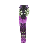 Little Purple Carnations Capri Legging (Model L02)
