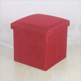 Simple Fabric Storage Folding Shoe Bench Footstool Sit Lid Storage Box Stool 30*30*30cm/40*25*25cm