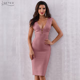 Women Bandage New Tank V-Neck Sleeveless Bodycon Dress