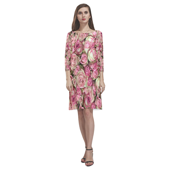 Your Pink Roses Rhea Loose Round Neck Dress(Model D22)