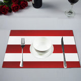 Red White Stripes Placemat 12’’ x 18’’ (Four Pieces)