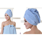 Women Turban Microfiber Fabric Thickening Dry Hair Towel Super Absorbent Shower Towel Cap