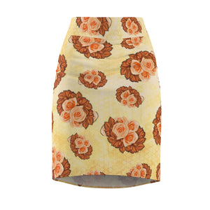 Sweet Harvest Gold Women's Pencil Skirt