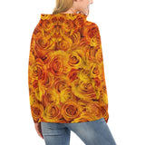 Grenadier Tangerine Roses Women's All Over Print Hoodie (USA Size) (Model H13)
