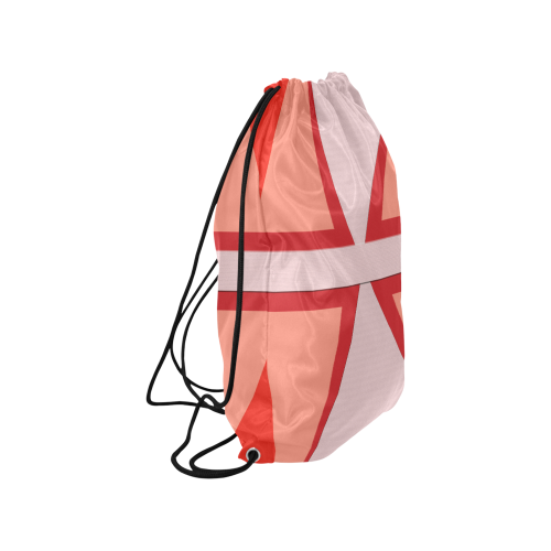 Shades of Red Patchwork Medium Drawstring Bag Model 1604 (Twin Sides) 13.8