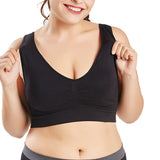 Women's Plus Size Breathable Seamless Bra Push up Big Size Sport Brassiere