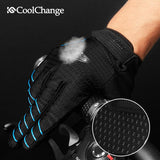 CoolChange Cycling Gloves Full Finger Sport Shockproof MTB Touch Screen Sponge