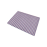 Red White Blue Houndstooth Area Rug 5'3''x4'