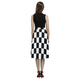 Black White Checkers Aoede Crepe Skirt (Model D16)