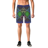 Bluish Elements Men's All Over Print Elastic Beach Shorts (Model L20)