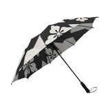Black White Tiles Semi-Automatic Foldable Umbrella