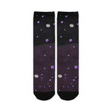 Lost Midnight Charcoal Stars Custom Socks for Women