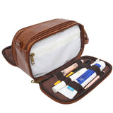Men's PU Leather Toiletry Travel Organizer Cosmetic Bag
