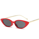 Women High Quality Narrow Cat Eye Sunglasses UV400 Eyewear