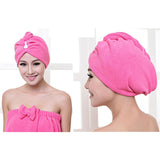 Women Turban Microfiber Fabric Thickening Dry Hair Towel Super Absorbent Shower Towel Cap