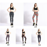 Women Elastic 3D Print Pants Leggings Sport Skinny Trousers