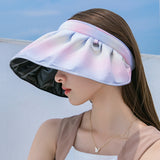Women's Anti-Ultraviolet Rainbow Gradient Color Shell Hat