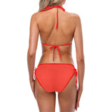 Pomegranate Solid Custom Bikini Swimsuit (Model S01)