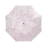 Pink Carnations Splatter Semi-Automatic Foldable Umbrella (Model U05)