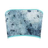 Water Blue Splatter Bandeau Top
