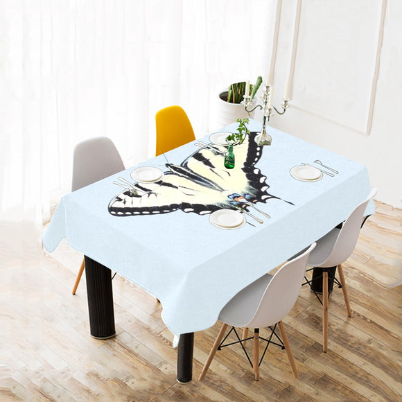 Yellow Tiger Swallowtail Butterfly Cotton Linen Tablecloth 52