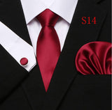 Men's Polyester Floral Pattern Tie Handkerchiefs Cufflinks Set