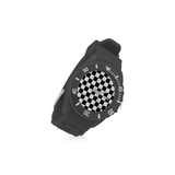 Black White Checkers Sport Rubber Strap Watch(Model 301)