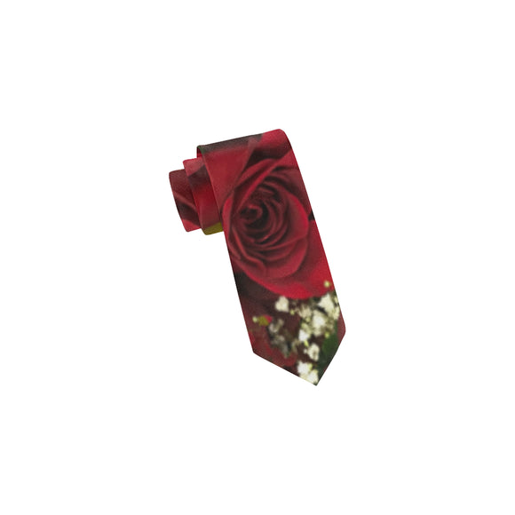 Carmine Roses Classic Necktie (Two Sides)