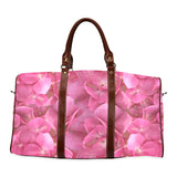 Dark Pink Flowers Waterproof Travel Bag/Small (Model 1639)