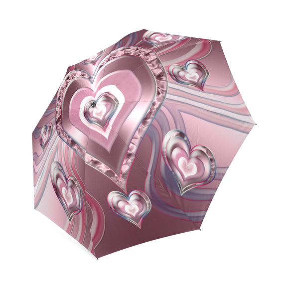 River Flowing Hearts Foldable Umbrella