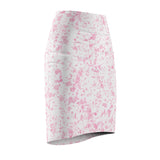 Pink Carnations Floral Women's Pencil Skirt