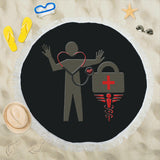 Medical Doctor Bag Circular Beach Shawl 59"x 59"
