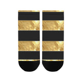 Black Gold Stripes Women's Ankle Socks