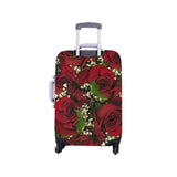 Carmine Roses Luggage Cover/Small 24'' x 20''