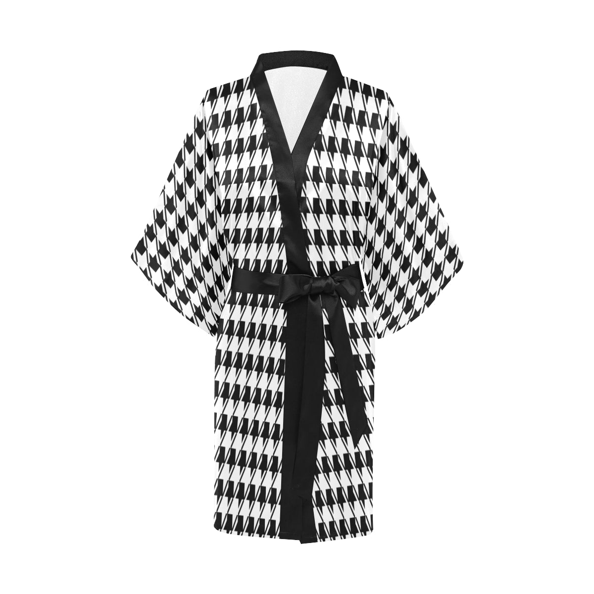 Black White Houndstooth Kimono Robe – Rockin Docks Deluxephotos