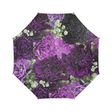 Little Purple Carnations Semi-Automatic Foldable Umbrella (Model U05)