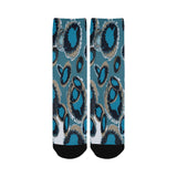 Bluish Smudge Spots Custom Socks for Women